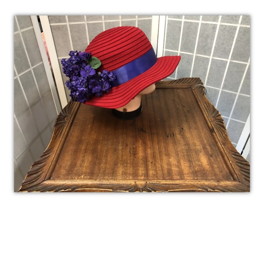 The Scala / Scala,Woman’s,Hats(2), Red,Decorated.: - image 5